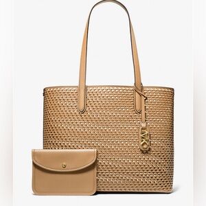Michael Kors Eliza Extra Large Hand Woven Leather Tote Bag - NWT